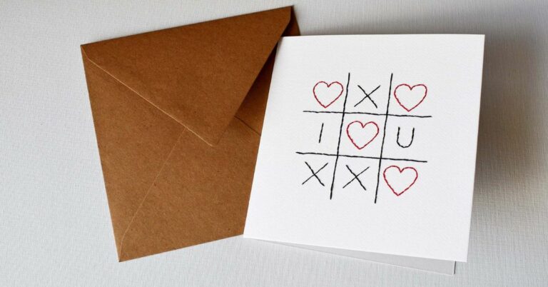 Love Tic Tac Toe Valentine’s Day Card