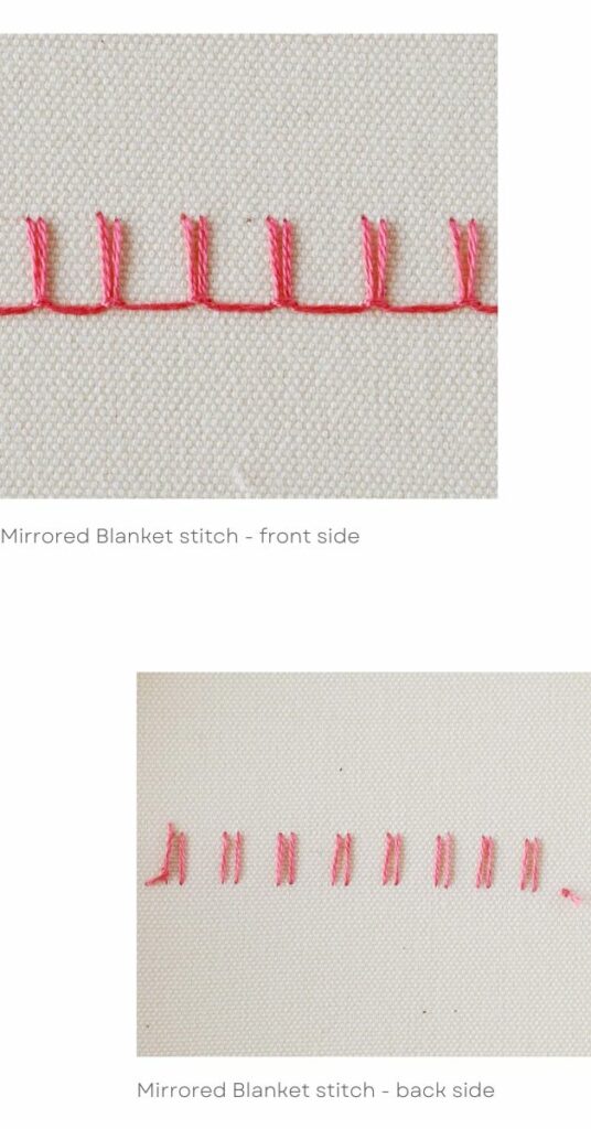 Mirrored Blanket stitch - Front and Back side