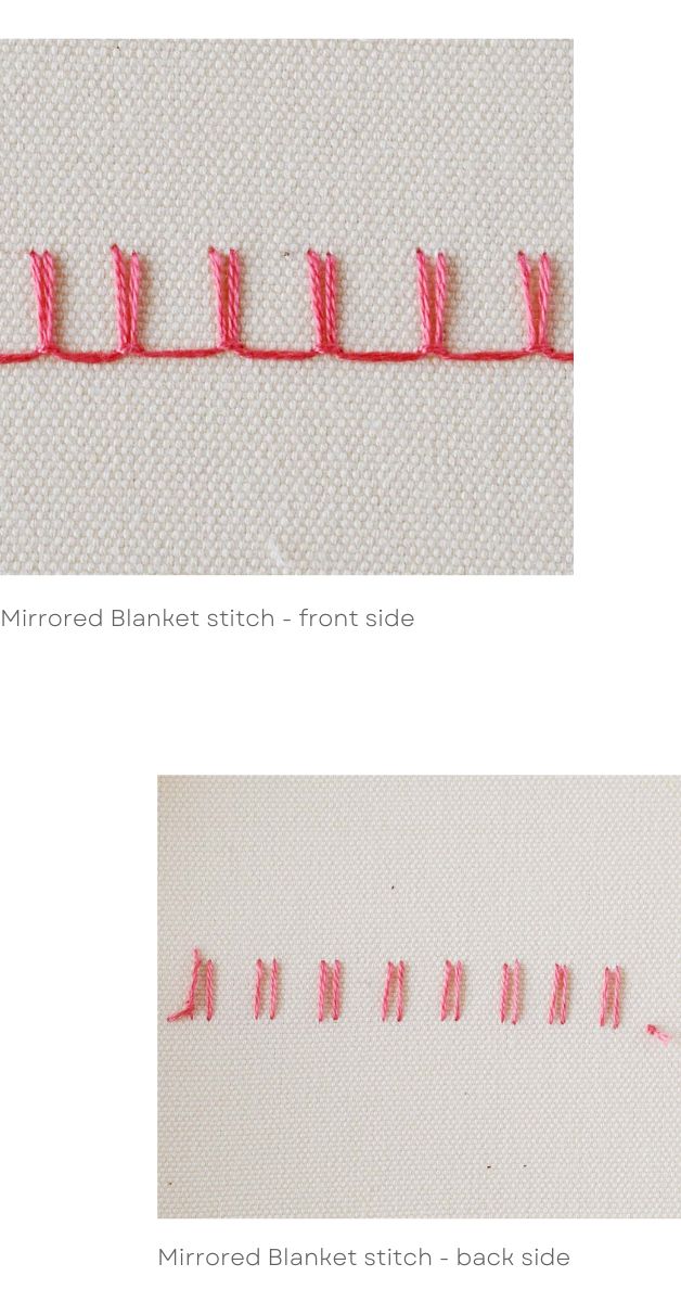Mirrored Blanket Stitch hand embroidery stitches for beginners