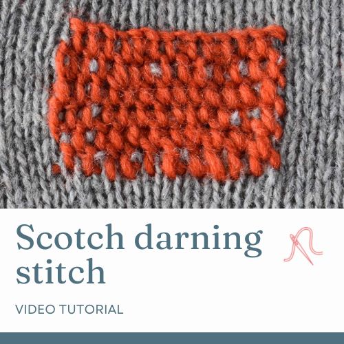 Scotch darning stitch