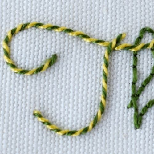 Whipped Backstitch for Lettering image