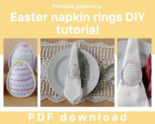 embroidery resource library: Easter napkin rings pattern