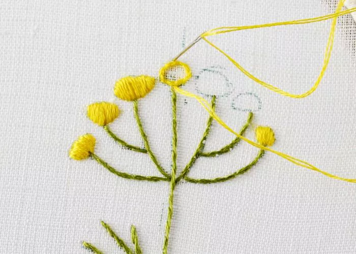 Embroider with Satin stitch