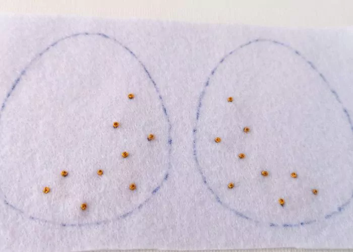 Embroider French knots