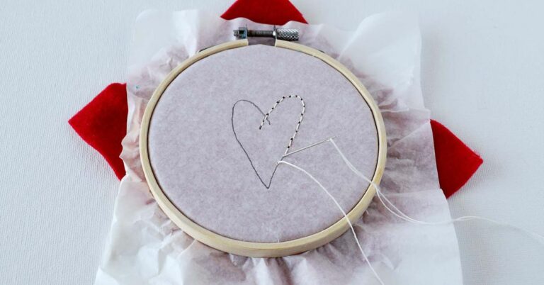 How to transfer embroidery pattern with tissue paper