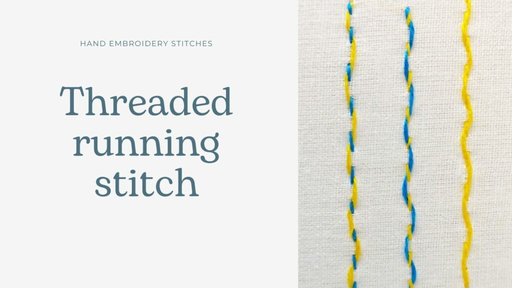 Threaded running stitch