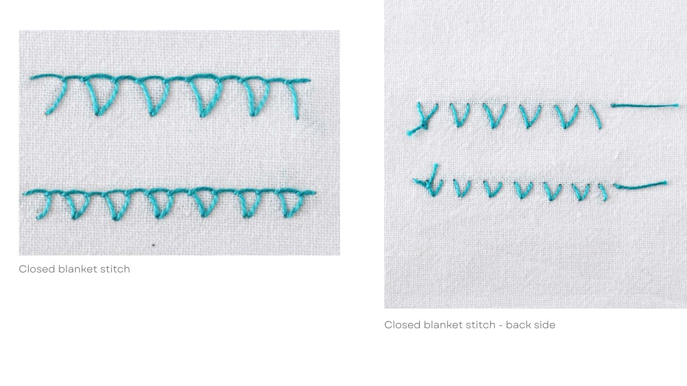 Closed blanket stitch Practical Embroidery online school