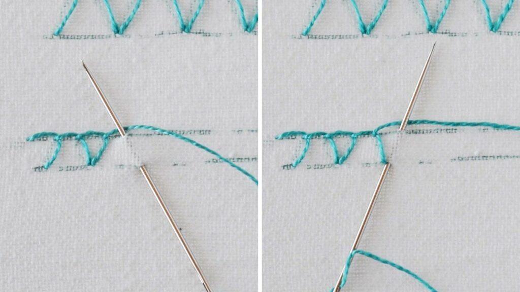How to embroider closed blanket stitch