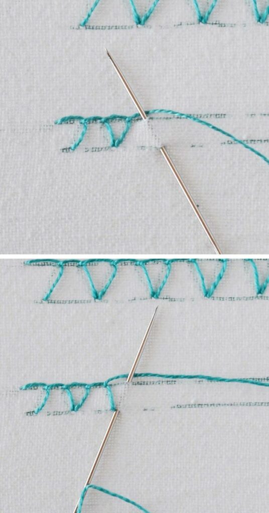 How to embroider closed blanket stitch
