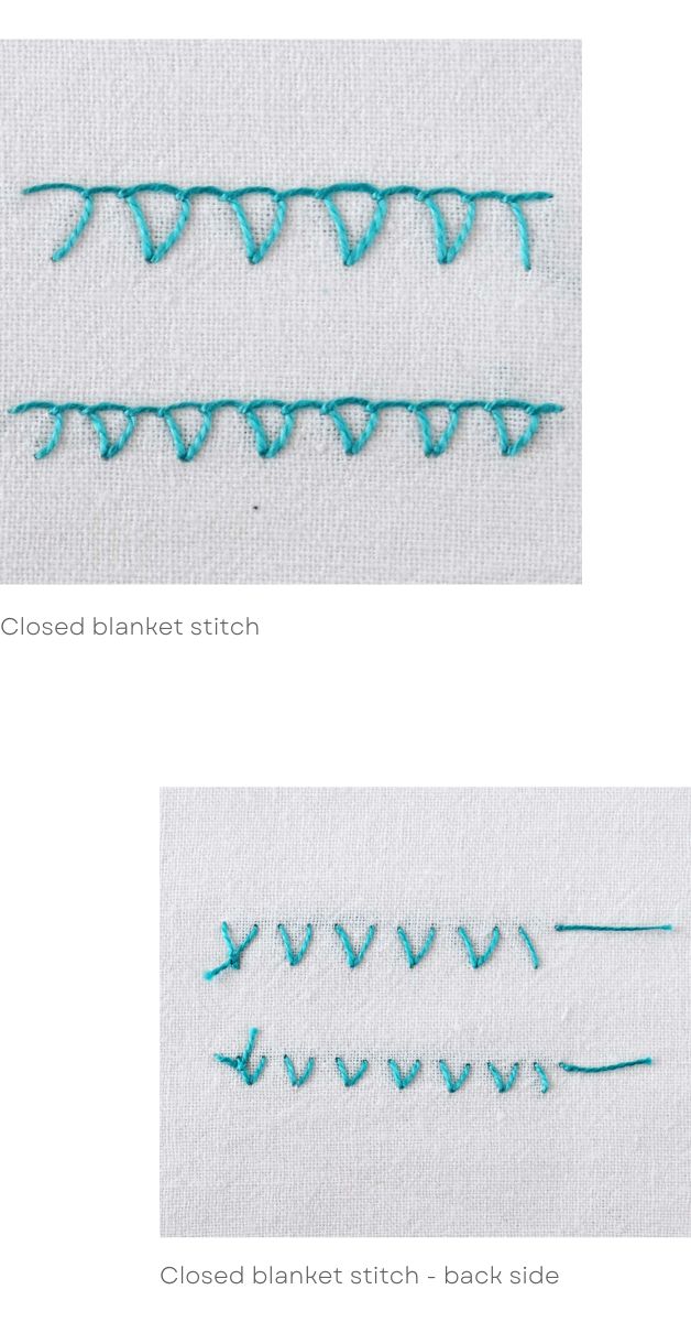 Closed blanket stitch Practical Embroidery online school