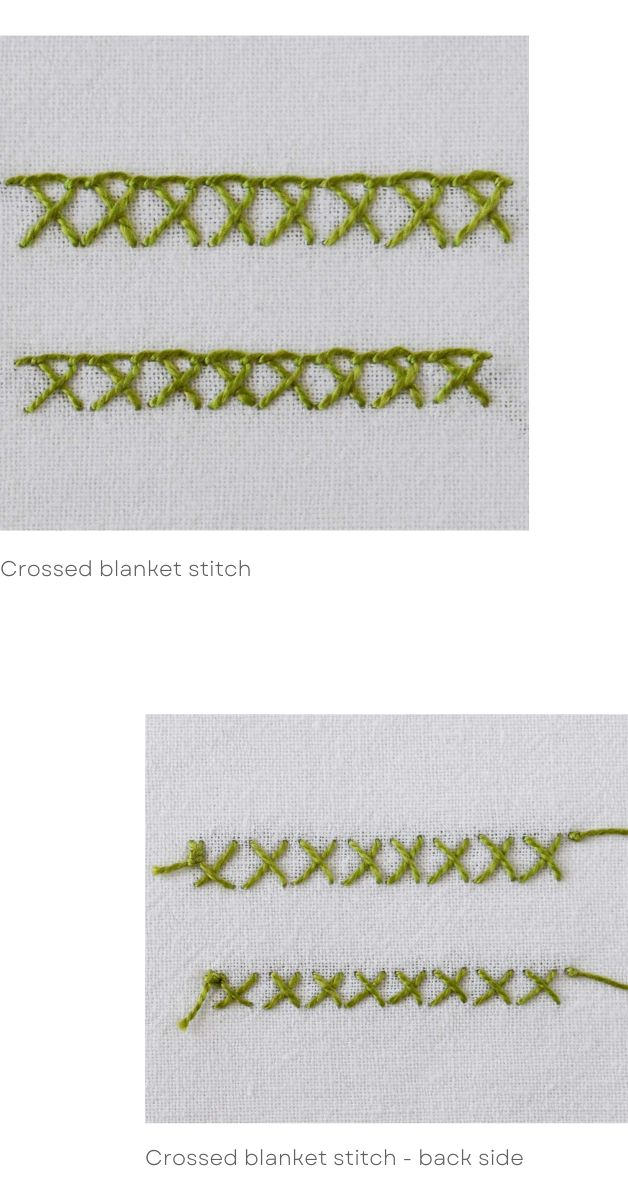 Crossed blanket stitch Practical Embroidery online school