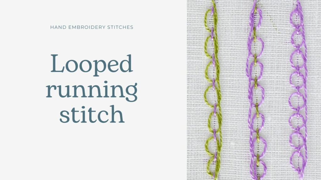 Looped running stitch