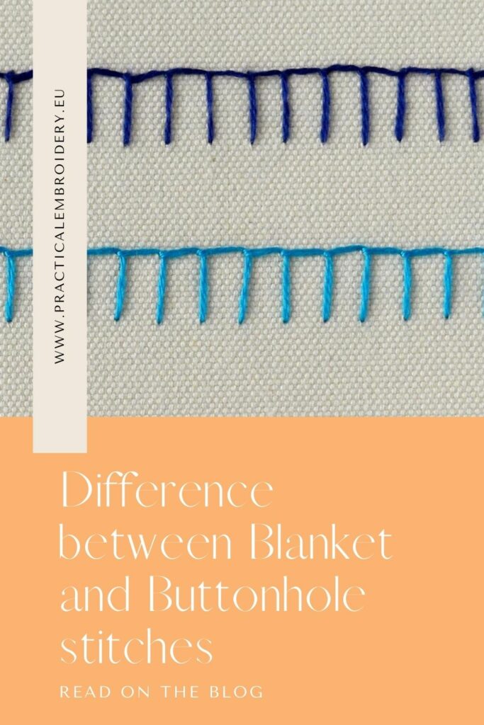 Difference between Blanket and Buttonhole stitches PIN