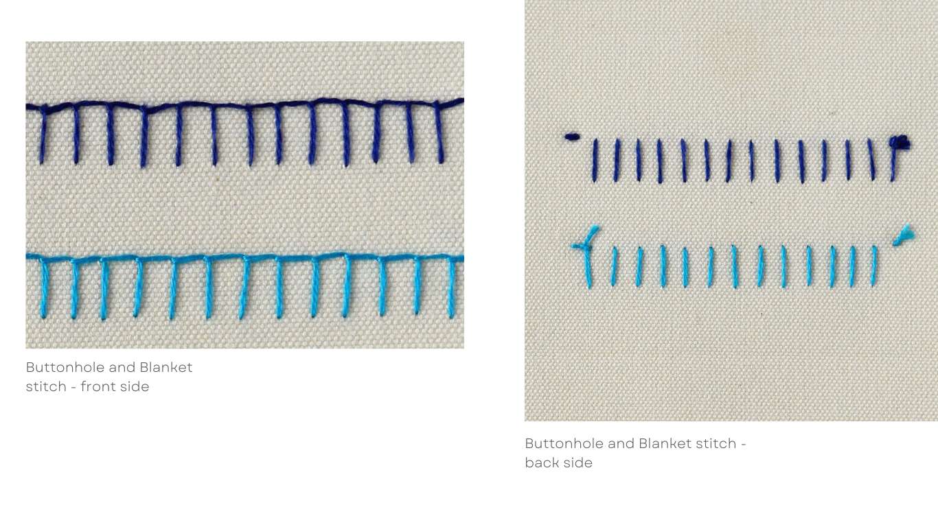 Blanket vs Buttonhole Stitch Differences