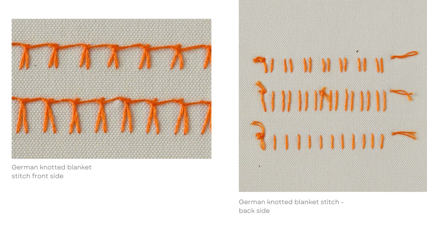 German knotted blanket stitch Practical Embroidery online school