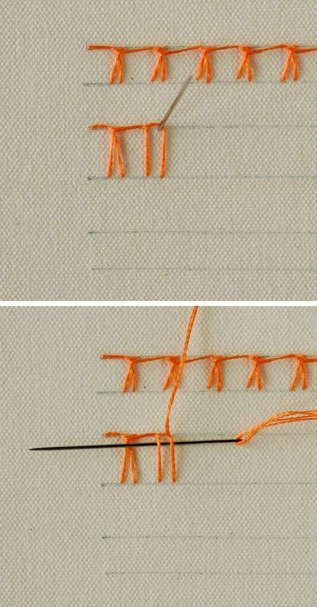 German knotted blanket stitch Practical Embroidery online school