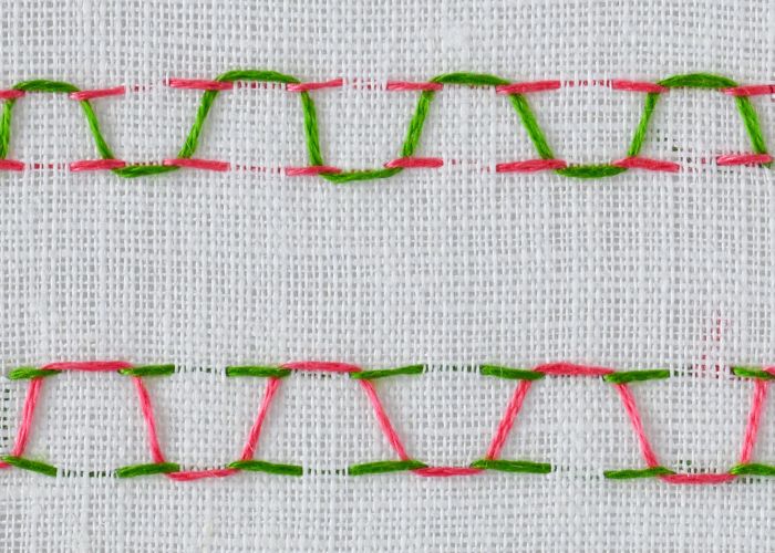 Meandering stitch (parallel running stitch)