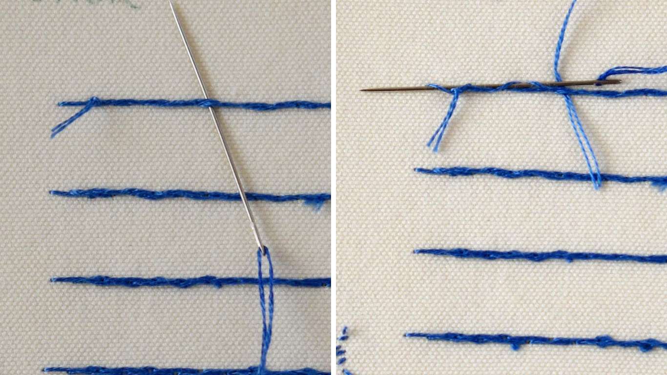 How to start and end embroidery stitches