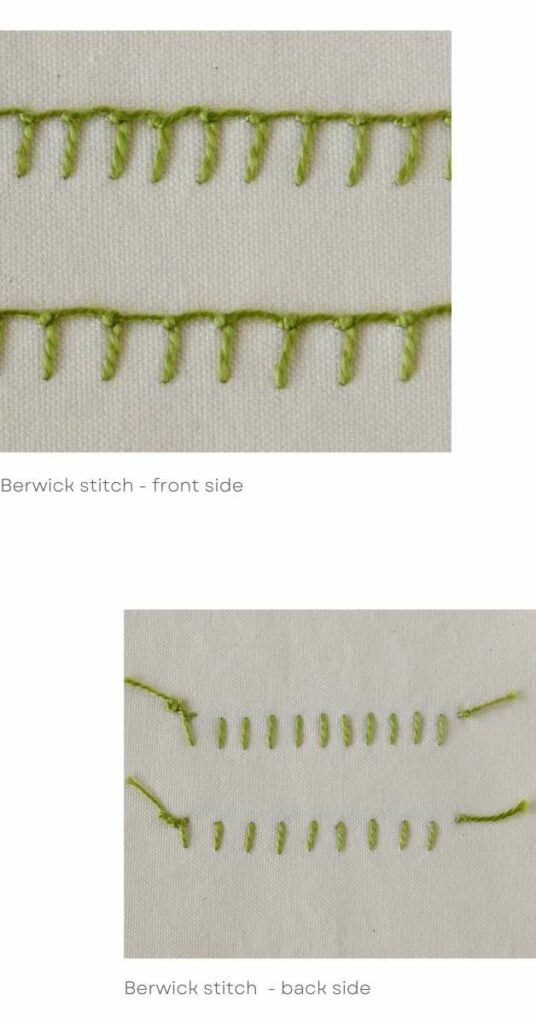 Berwick stitch front and back