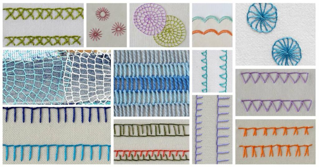 Blanket stitch and its variations - a compilation of hand embroidery blanket stitches