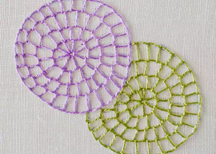 Blanket stitch filling in circles