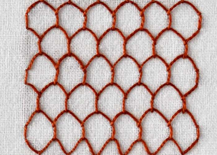 Honeycomb filling stitch
