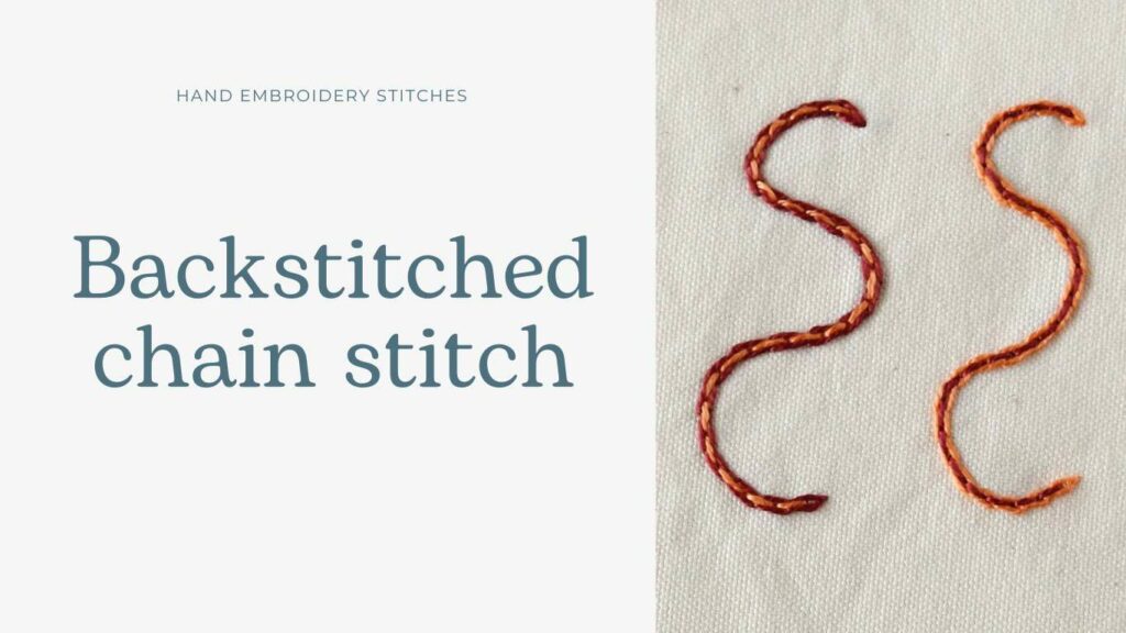 Backstitched chain stitch