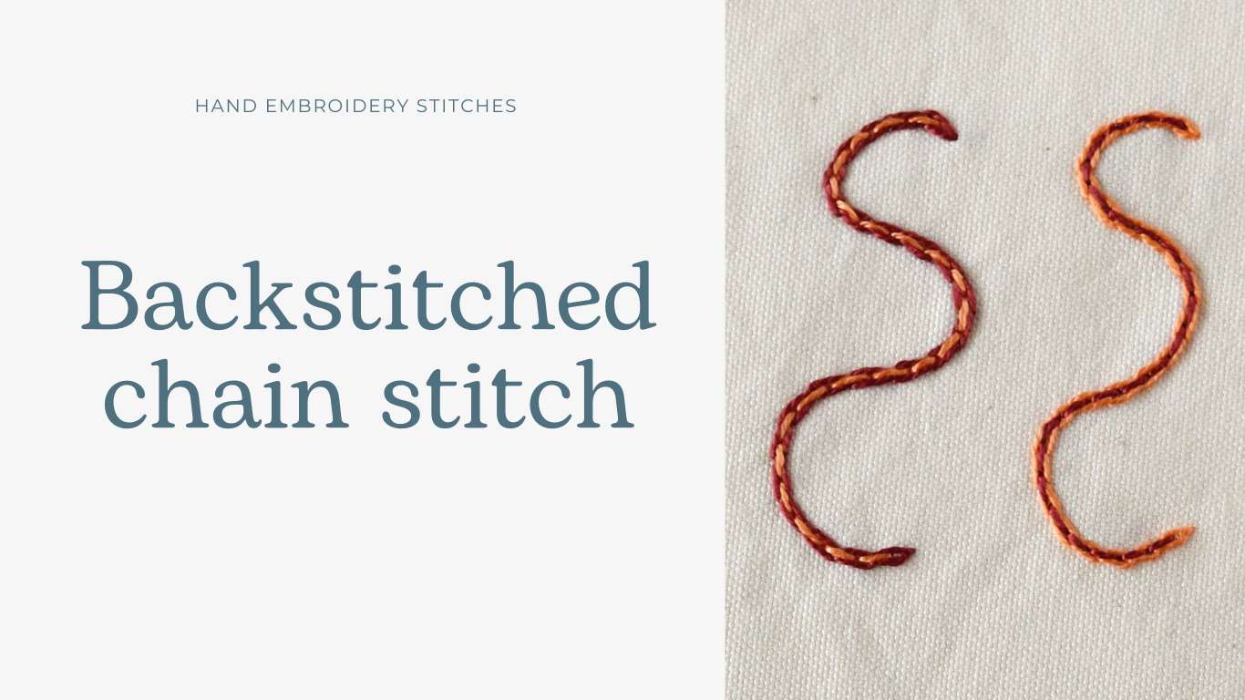 Practical Embroidery Backstitched chain stitch