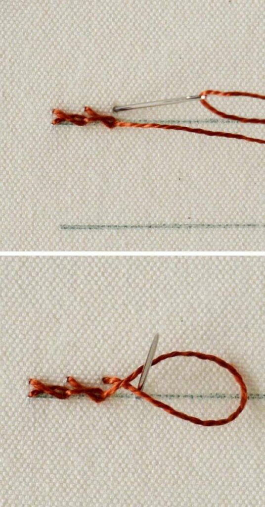 How to embroider Twisted Chain Stitch
