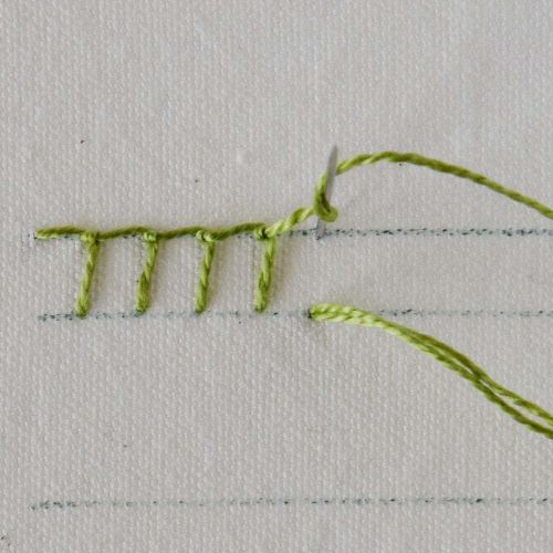 Berwick stitch embroidery step2