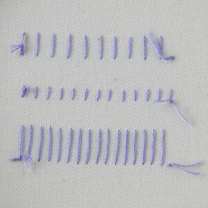 Blanket stitch Hand Embroidery back side; stitch blanket example2
