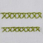 Crossed blanket stitch front side