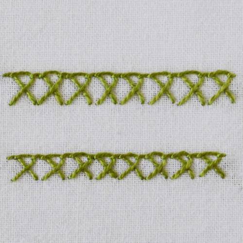 Crossed blanket stitch - Practical Embroidery