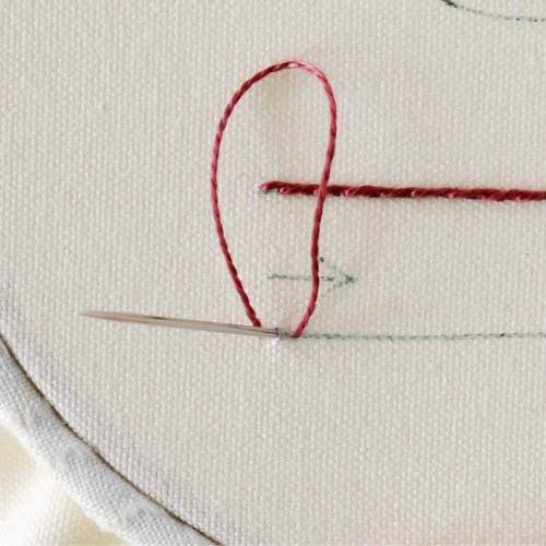 Outline stitch step 2