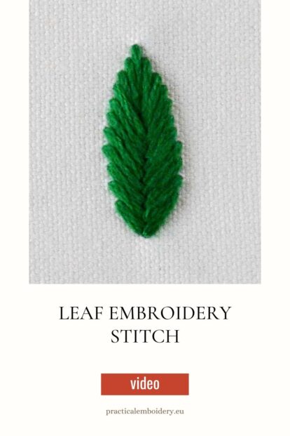 Leaf Embroidery Stitch: Library of Hand Embroidery Stitches