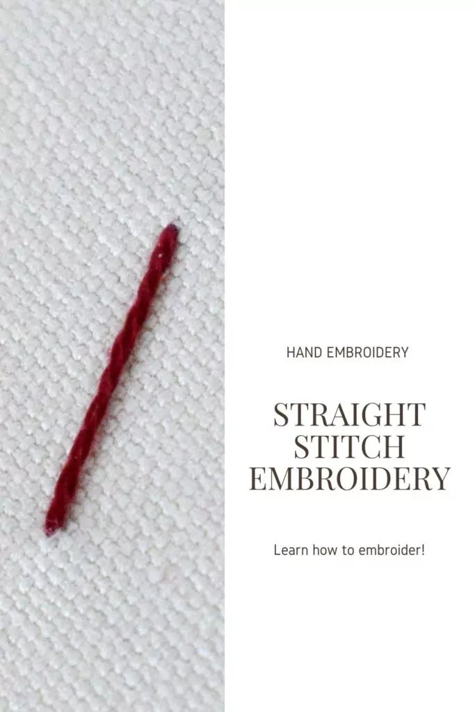 Create Beauty: Straight Stitch Embroidery PIN image