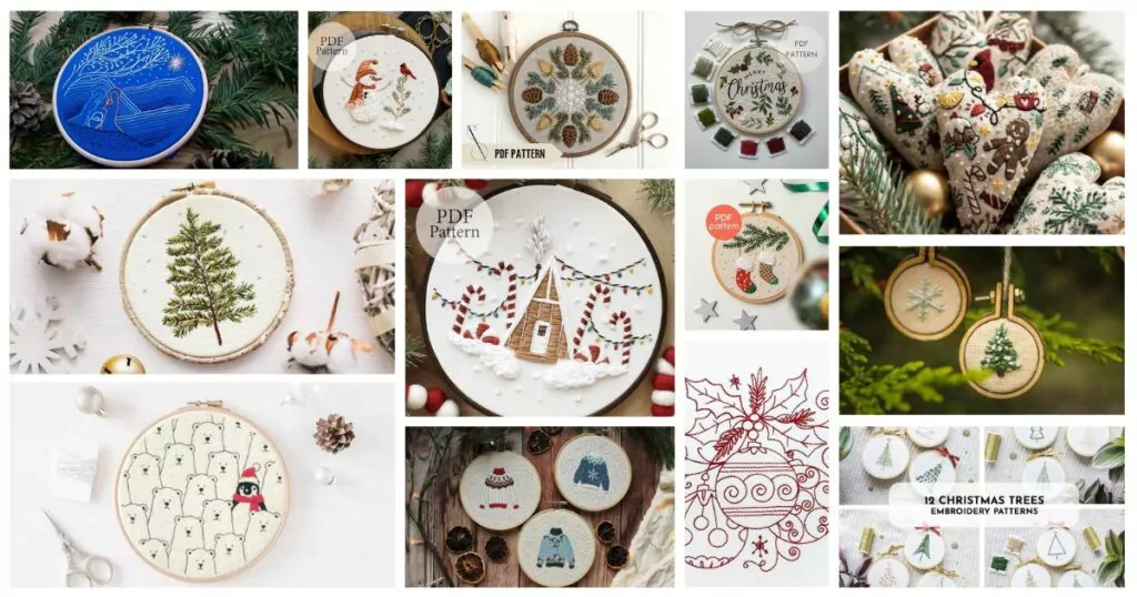 Christmas hand embroidery designs to stitch