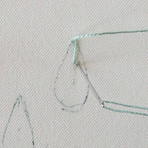 Hand Embroidery guide: stitch step2