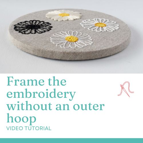 Frame the embroidery without an outer hoop