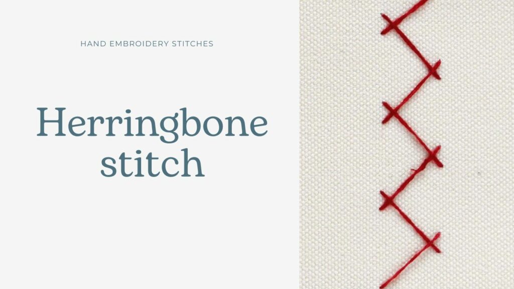 Herringbone stitch embroidery