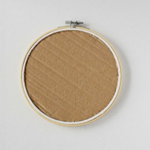Hoop backed with cardboard cover