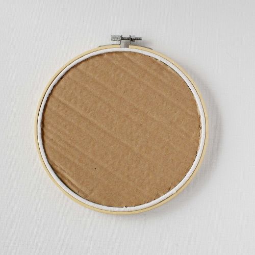 Hoop backed with cardboard cover