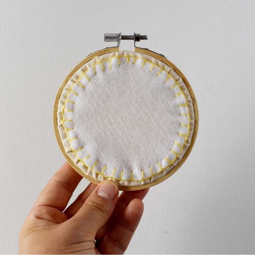 Hoop finished with felt fabric