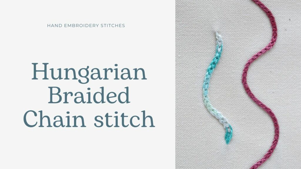 Hungarian braided chain stitch step by step
