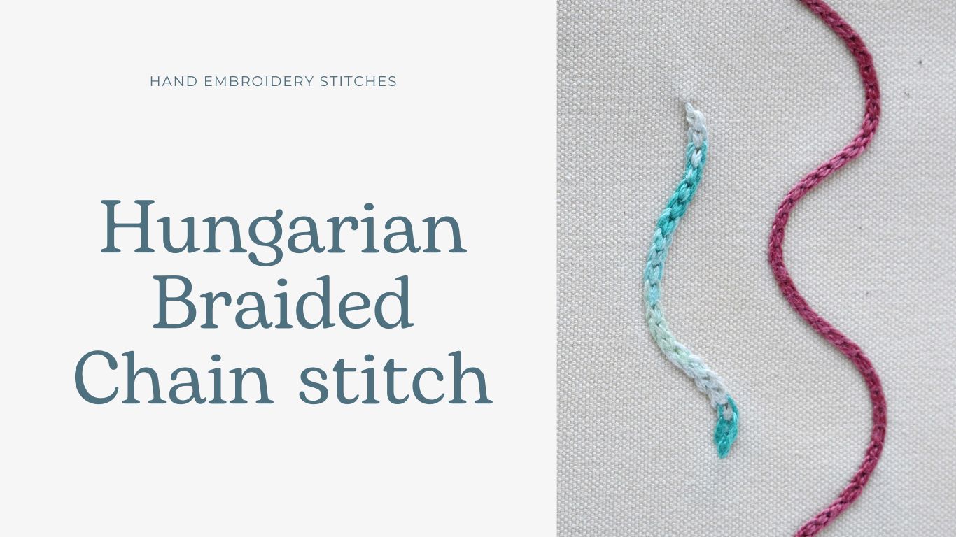 Open Chain Stitch In Hand Embroidery Stitches Tutorial 