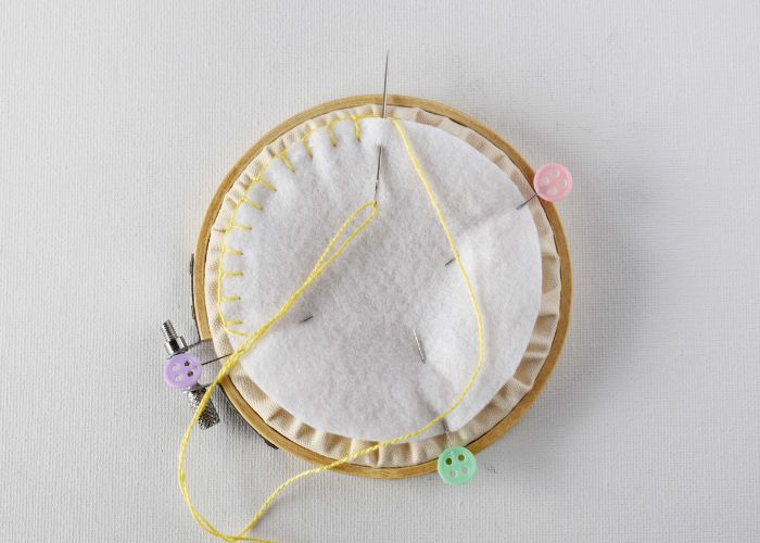 Sew with blanket stitch