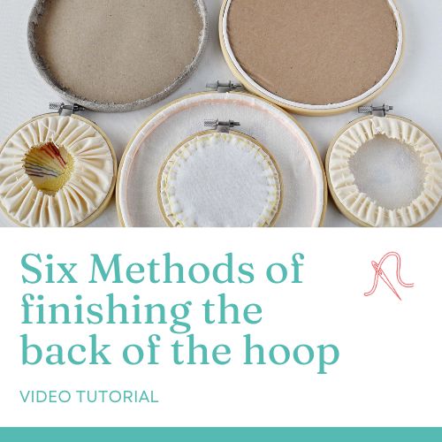 Six Methods of finishing the back of the hoop