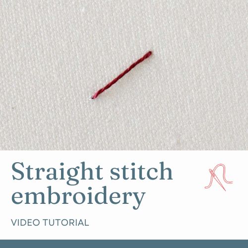 Straight stitch embroidery video tutorial