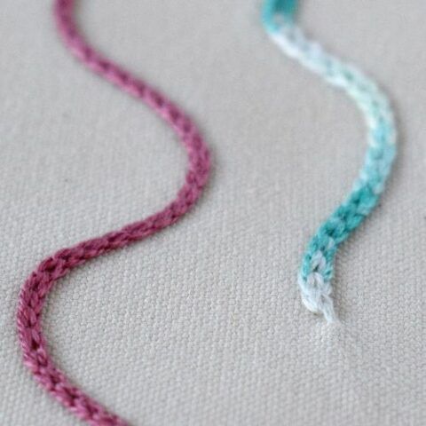 How to embroider Hungarian braided chain stitch