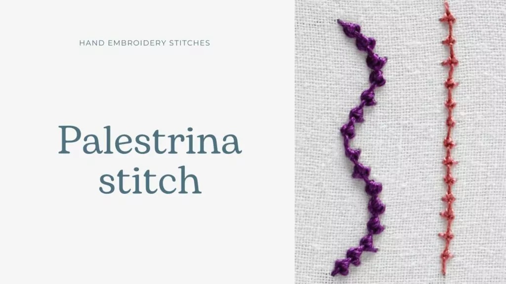 Palestrina stitch hand embroidery